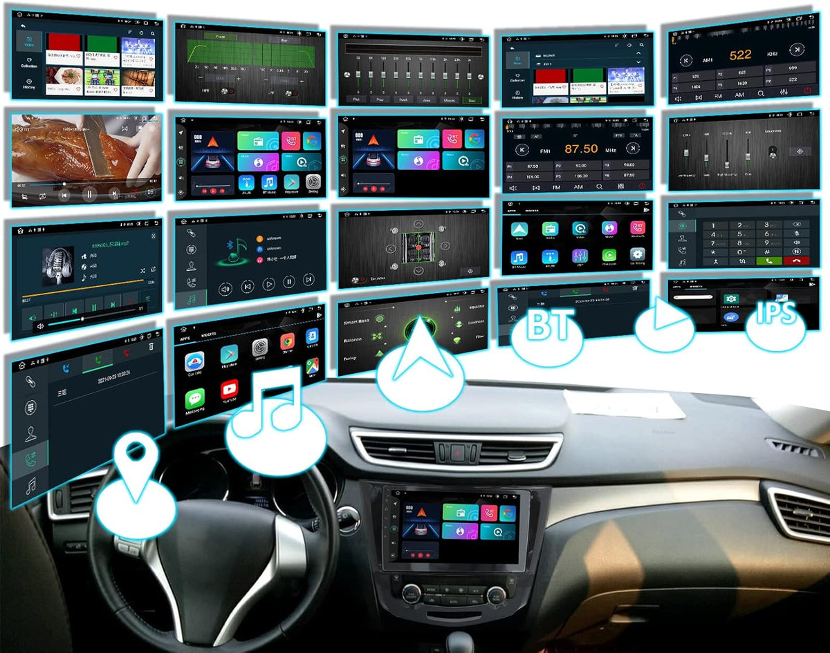 10.2’’ QLED Screen Android Car Radio Navigation Multimedia Player H6062