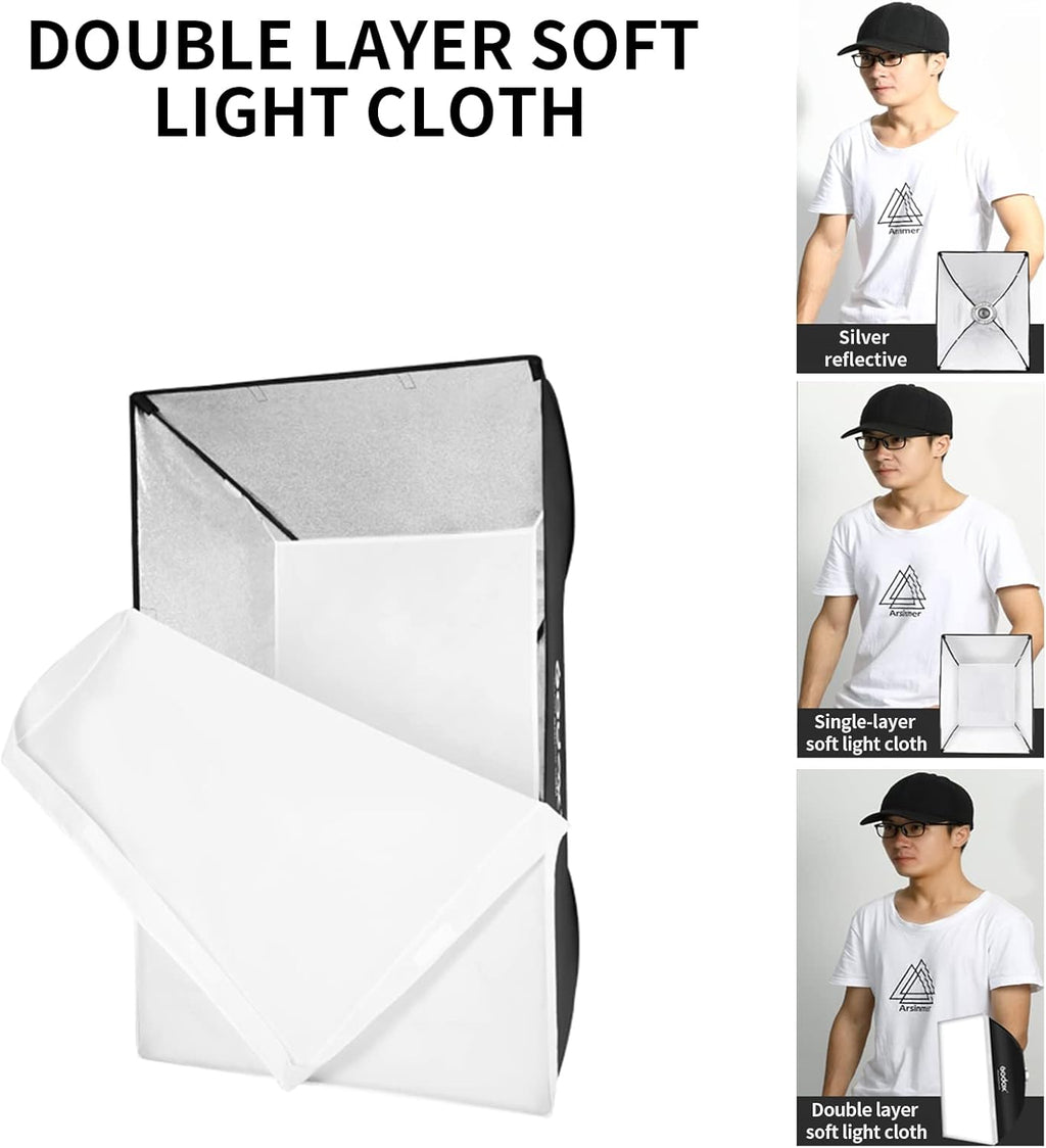 60x90cm Portable Strip Rectangle Softbox with Carry Bag (2PCS) N391793