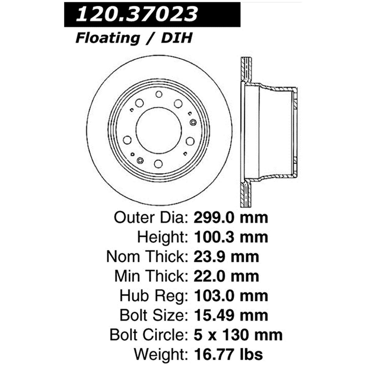 Slotted Brake Rotor M50021