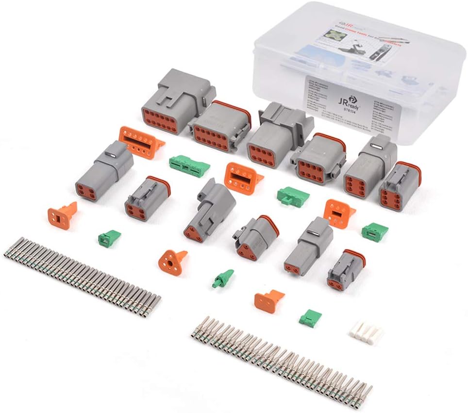 Deutsch Connector Kit 35 Pairs Gray IP67 Waterproof Electrical Connectors Plug Q60976