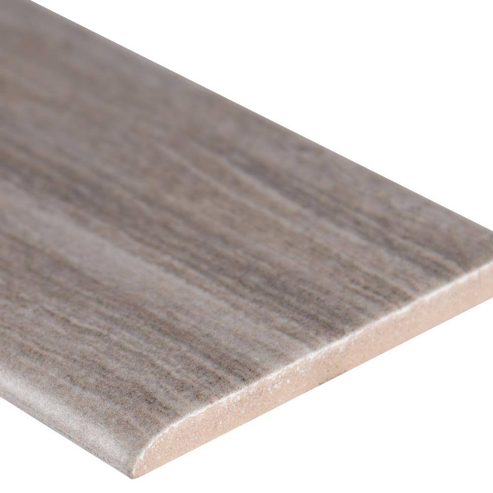 Silver Bullnose 3 in. x 18 in. Matte Ceramic Wall Tile F76535