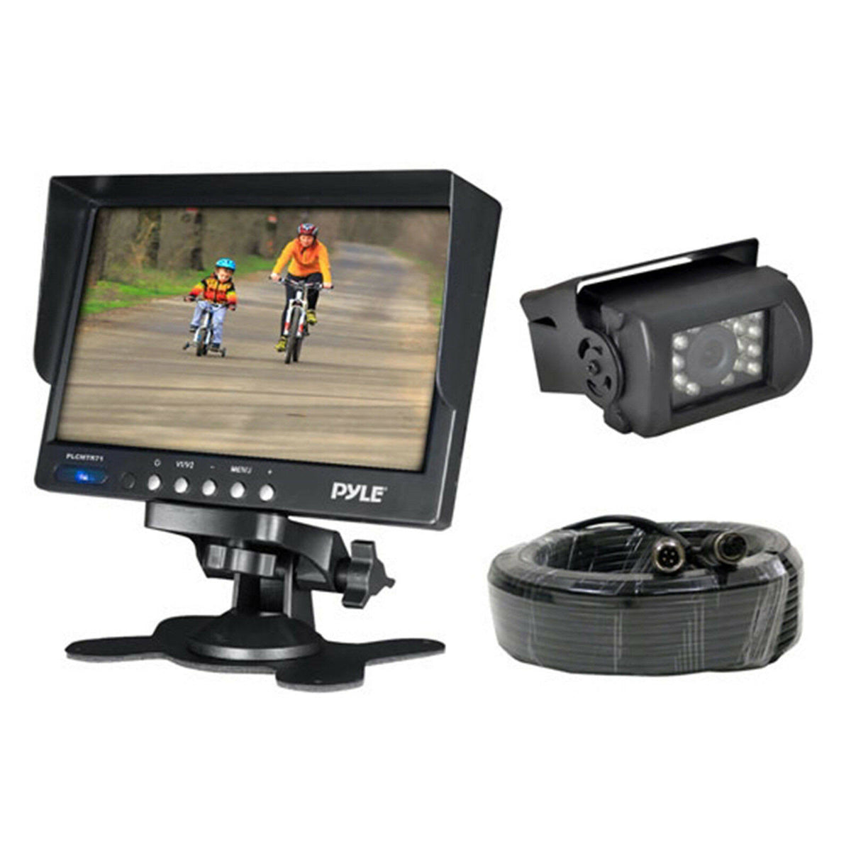 Weatherproof Rearview Backup Camera System Kit with 7 LCD Color Monitor T18777