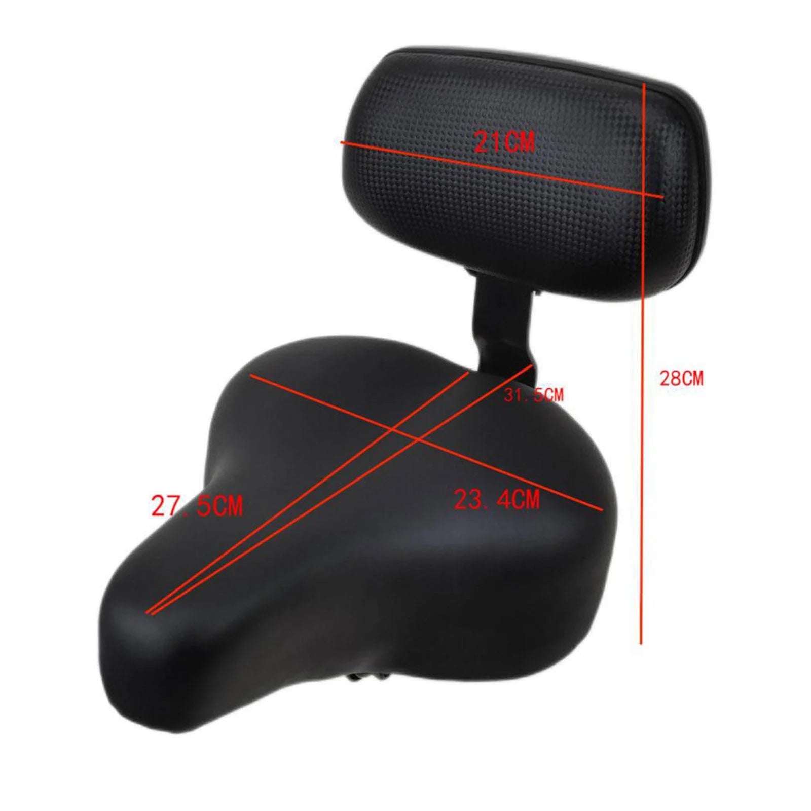 Electric Saddle Backrest Foam Padded Cycling Seat Cushion W4778