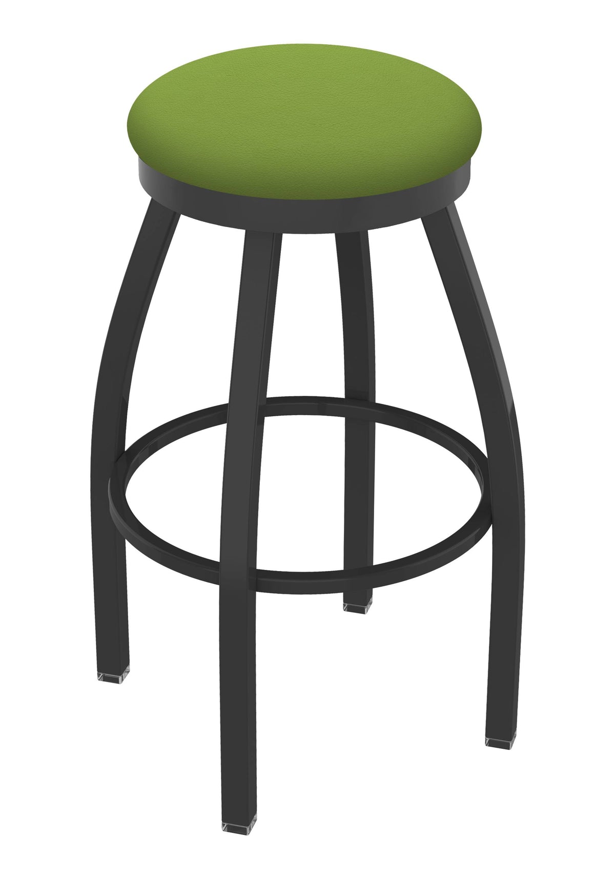 Swivel Extra Tall Bar Stool with Pewter Finish and Kiwi Green Seat L331930