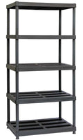 Black 5-Shelf Resin Shelf Unit Y487719