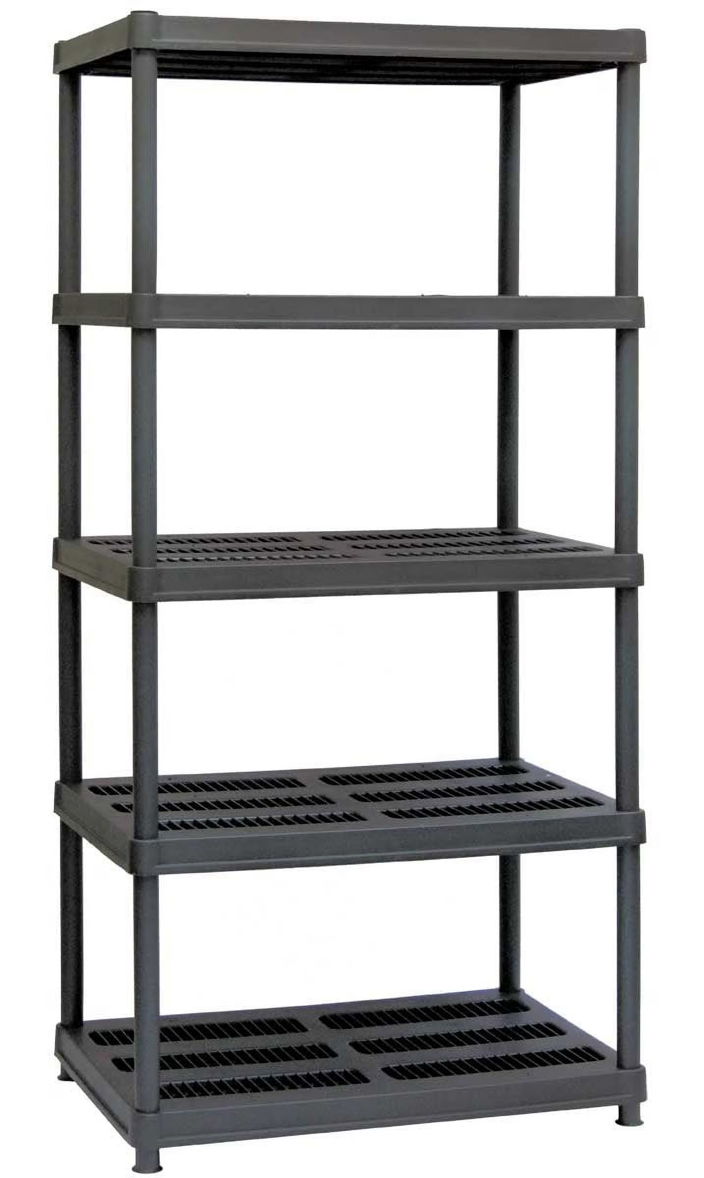 Black 5-Shelf Resin Shelf Unit Y487719