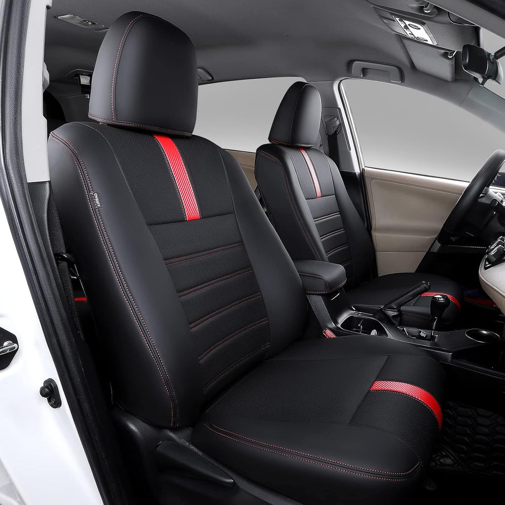 PU Leather Seat Covers for RAV4 2019-2022 (Black+Red) X915591