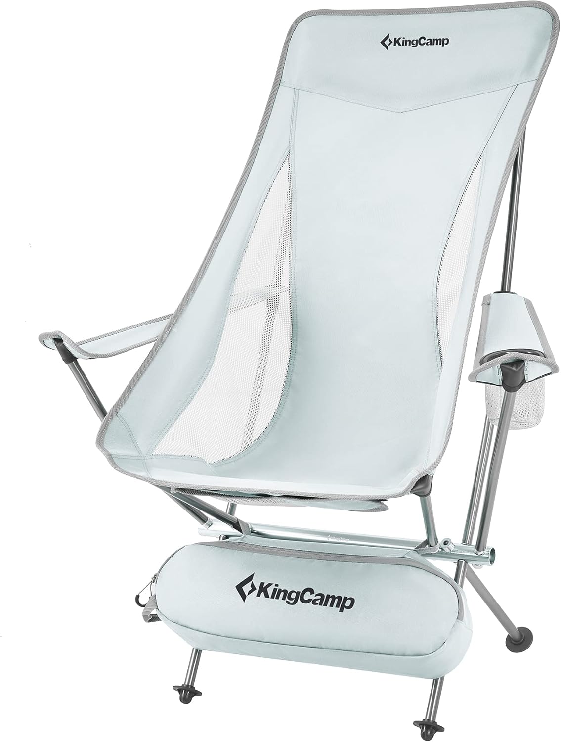 Lightweight Portable Folding Camping Chair with Armrest, High Back, Carry Bag U724774