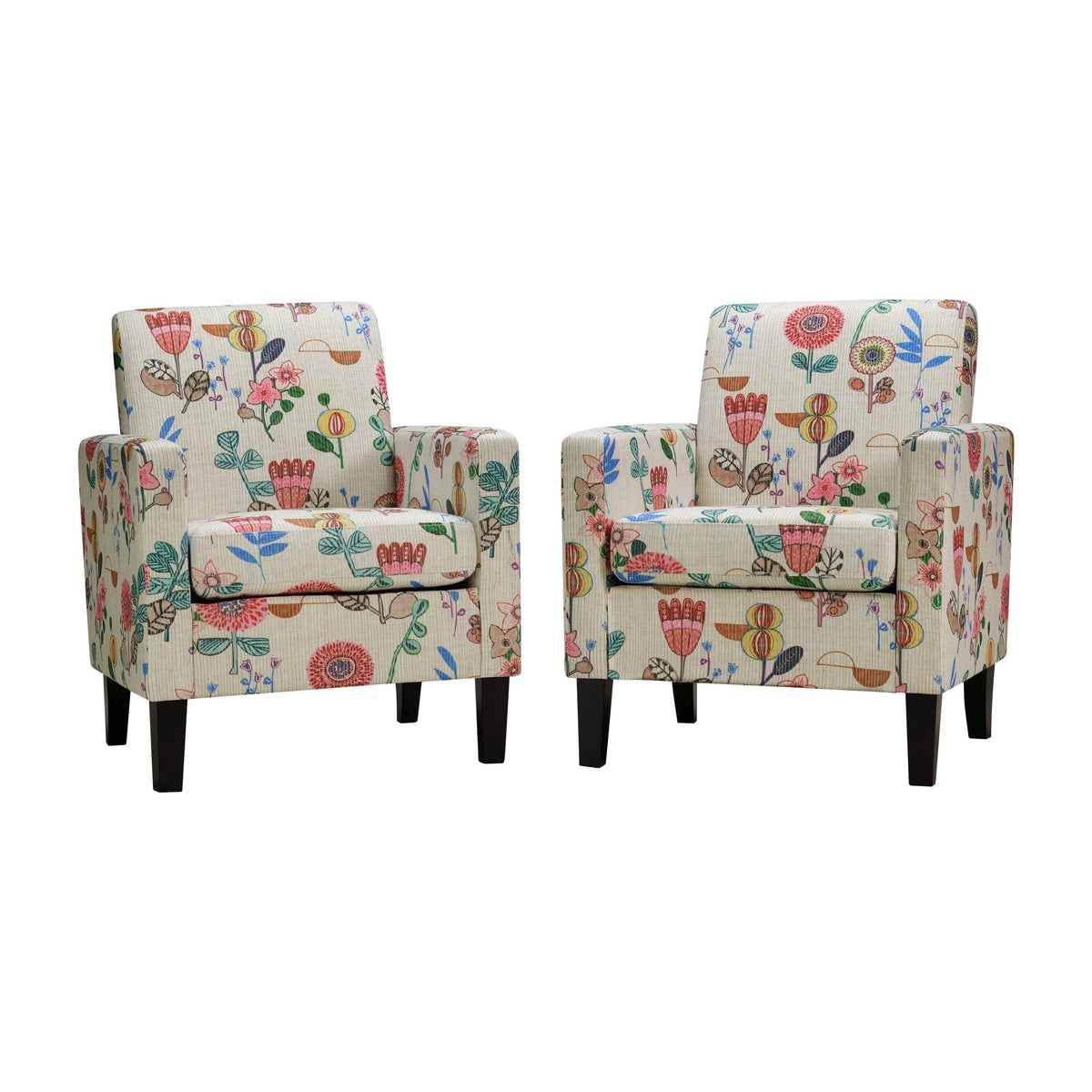 Pink Set of 2 Track Arm Chairs F742
