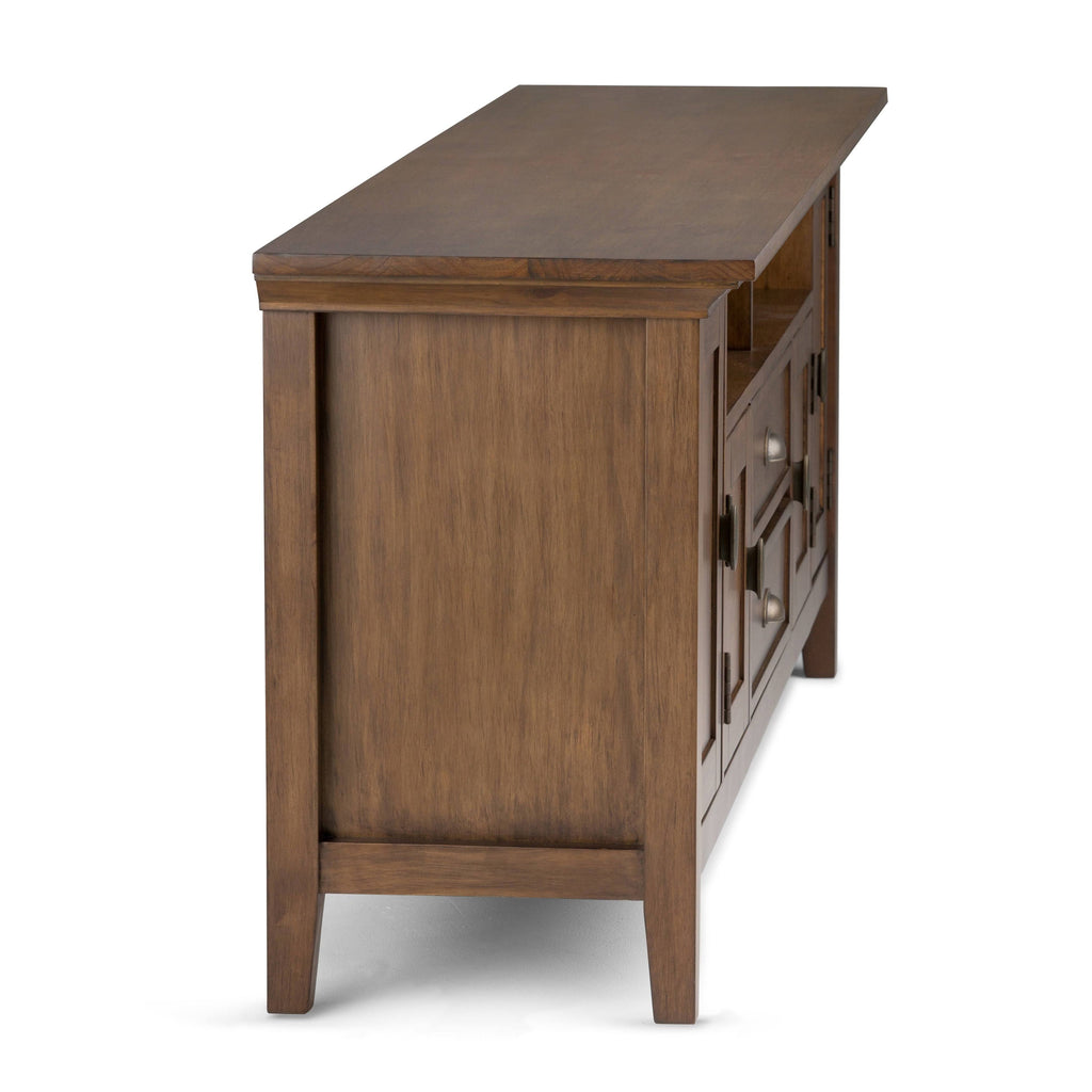 Solid Wood 72 inch Wide TV Media Stand - Black G358
