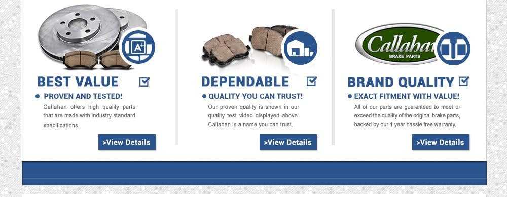 5 Lug Brake Disc Rotors and Ceramic Brake Pads with Clips E347