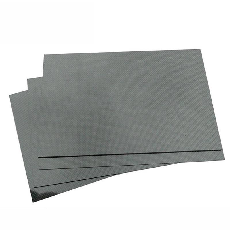 3K Black Plain Weave Carbon Fiber Plate Sheet Glossy Panel X1655