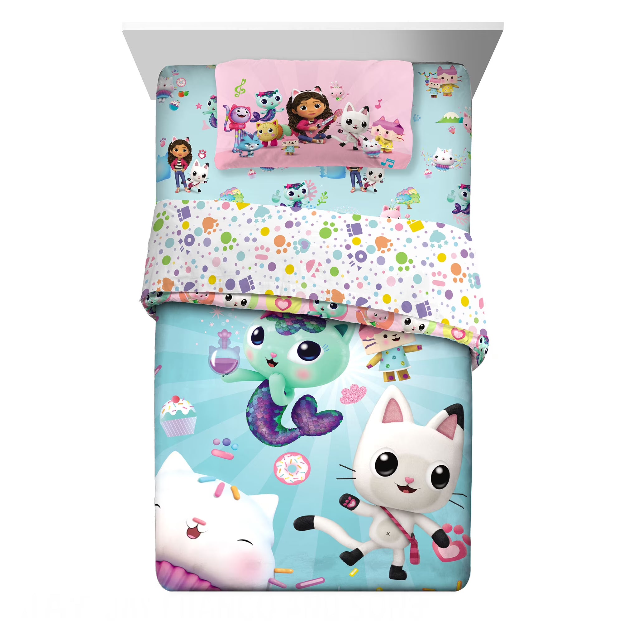 Full Bed in a Bag Comforter and Sheets Blue and Pink G33688