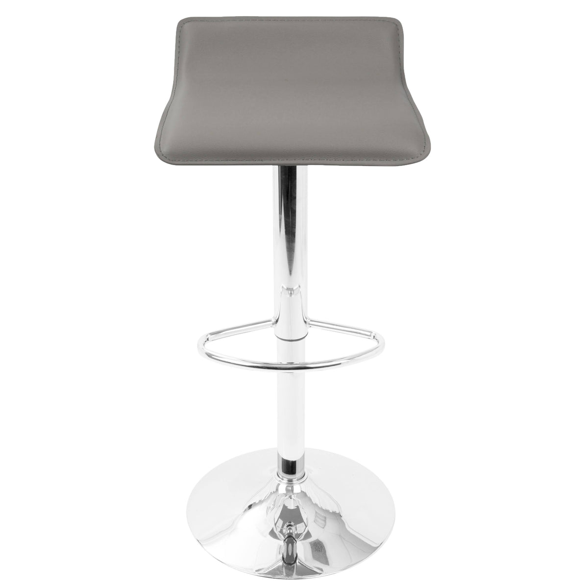 Grey Adjustable Barstool Set of 2 F86873