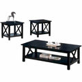 3 Piece Casual Occasional Table Set in Cappuccino R816263