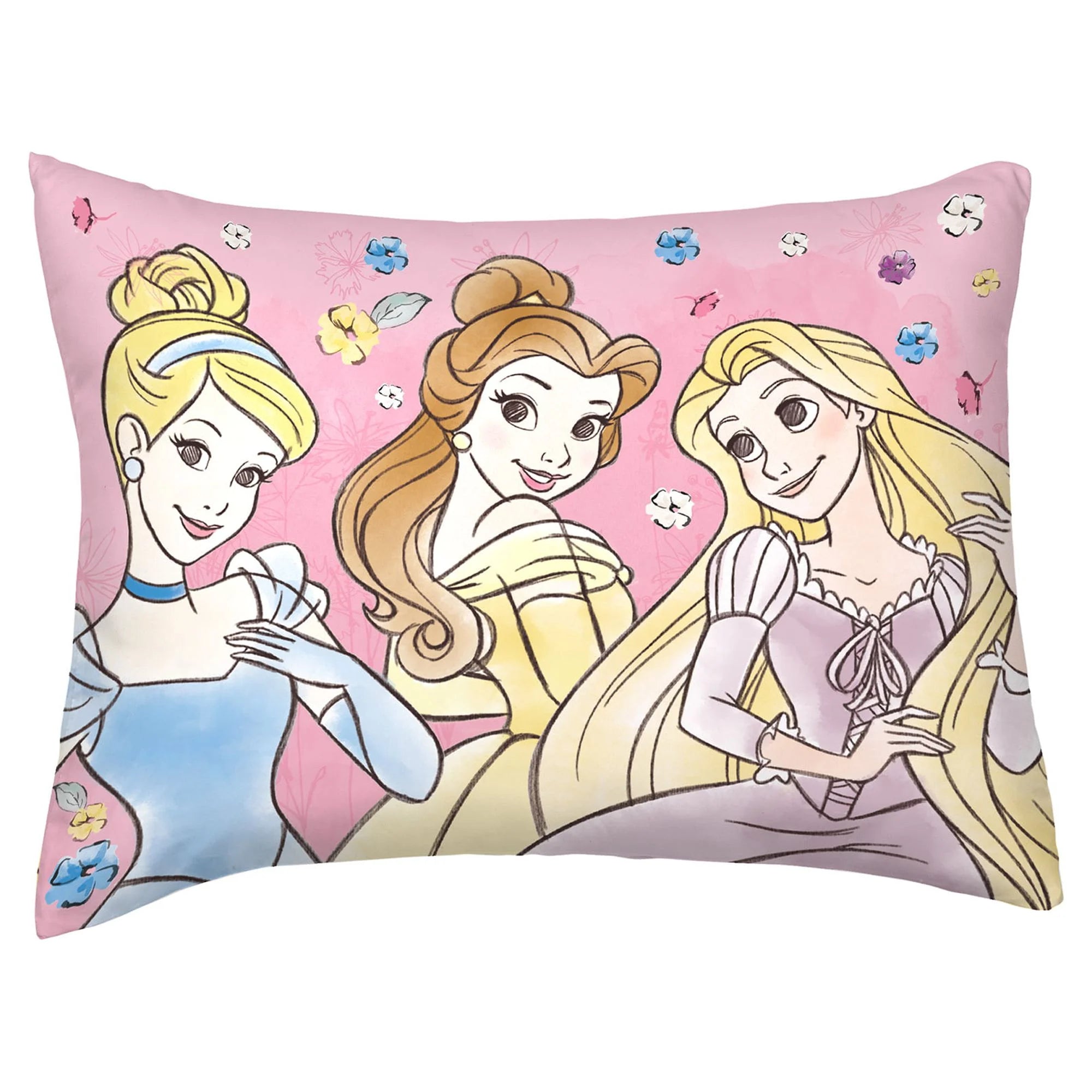 Pink and White Reversible Kids Comforter and Sham Set E171