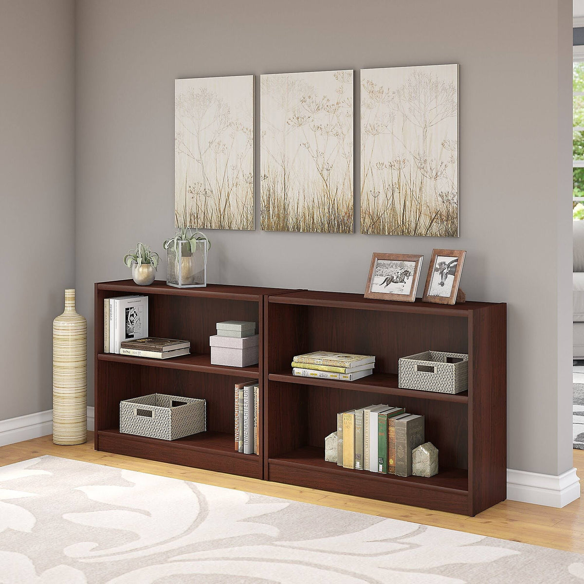 2 Shelf Bookcase Set of 2 A32355