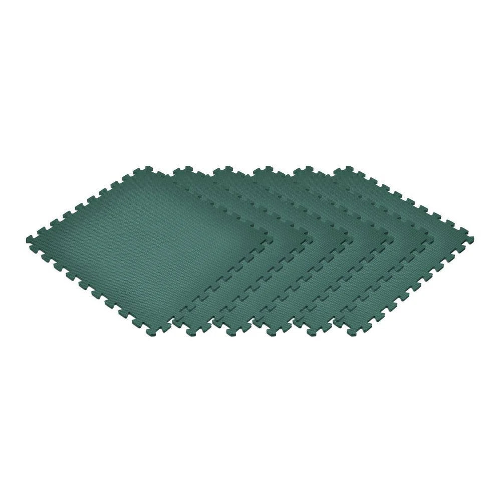 Dark Green 24 in. x 24 in. Eva Foam Interlocking Tile (24-Tile) K11963