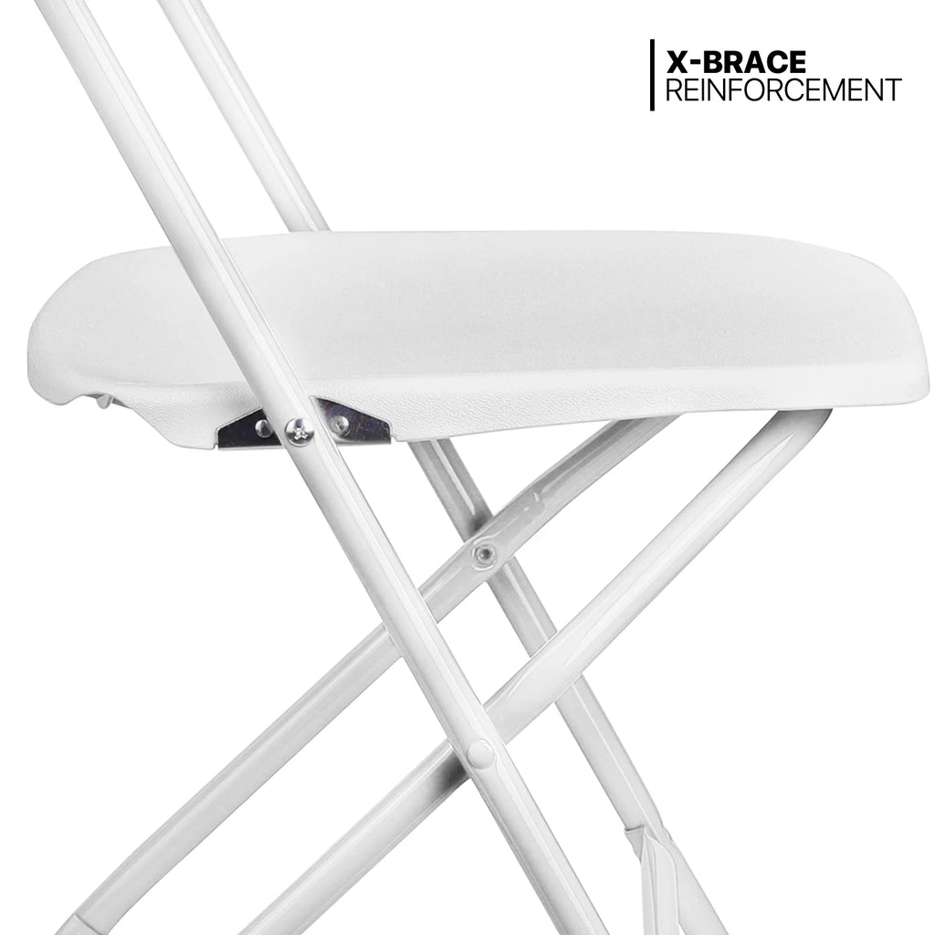 11-Piece 8 Ft Folding Dining Table with Chairs Set with Carry Handle Z9855