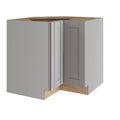 Veiled Gray Shaker Assembled Plywood 36 in. x 34.5 in. x 24 in. Easy Reach Corner Base Cabinet J1901