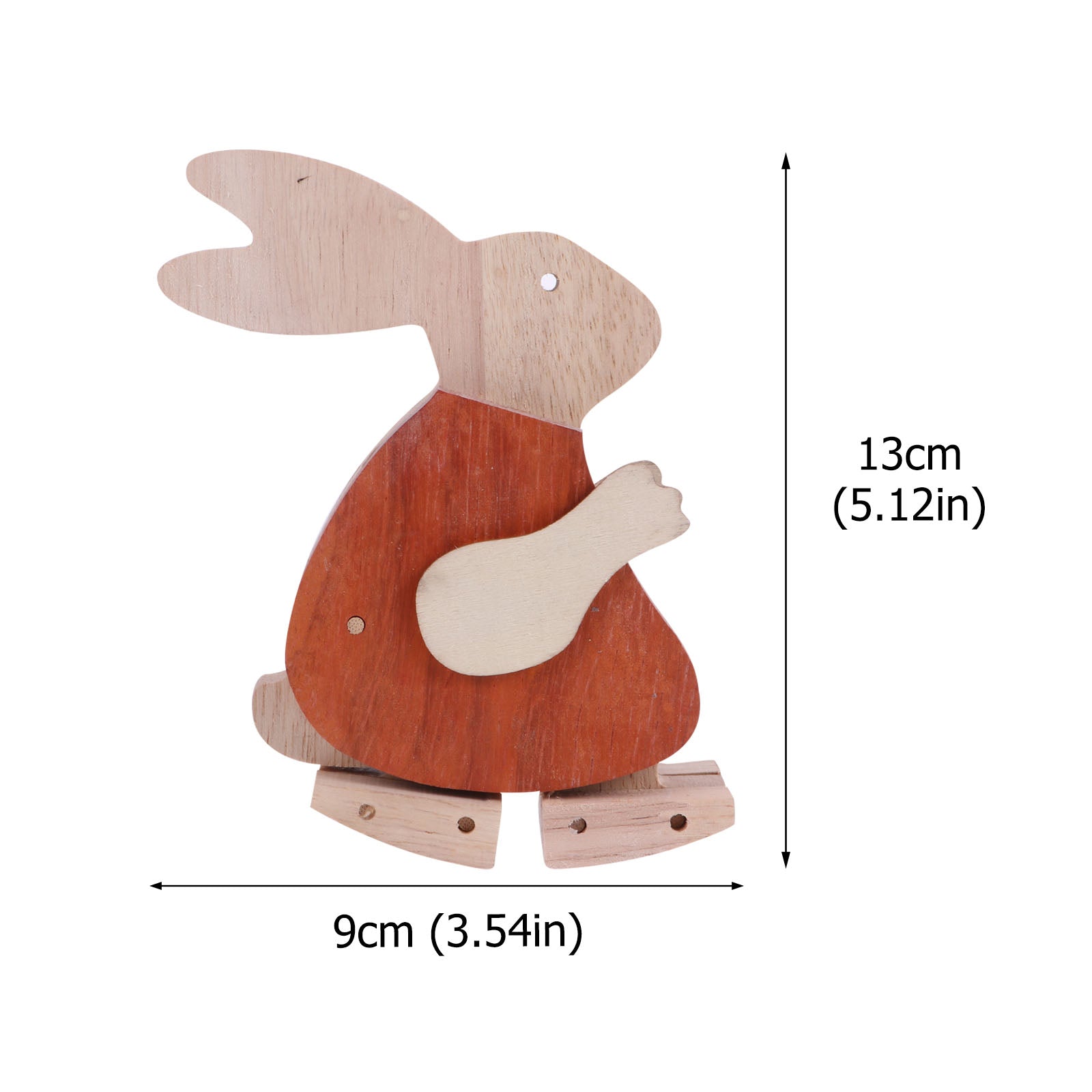 Red Rabbit Wooden Crafts Toys Playset U535858