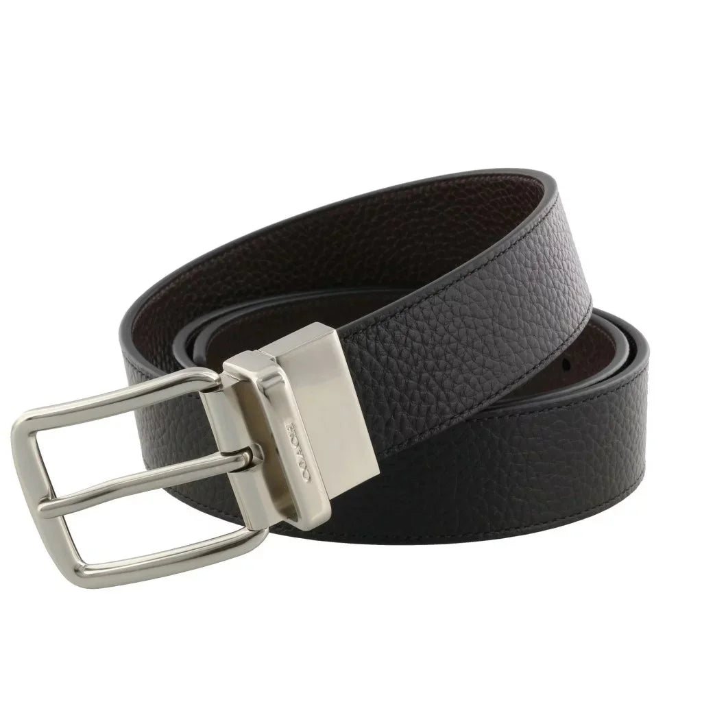 Black Pebble Leather Belt X36497