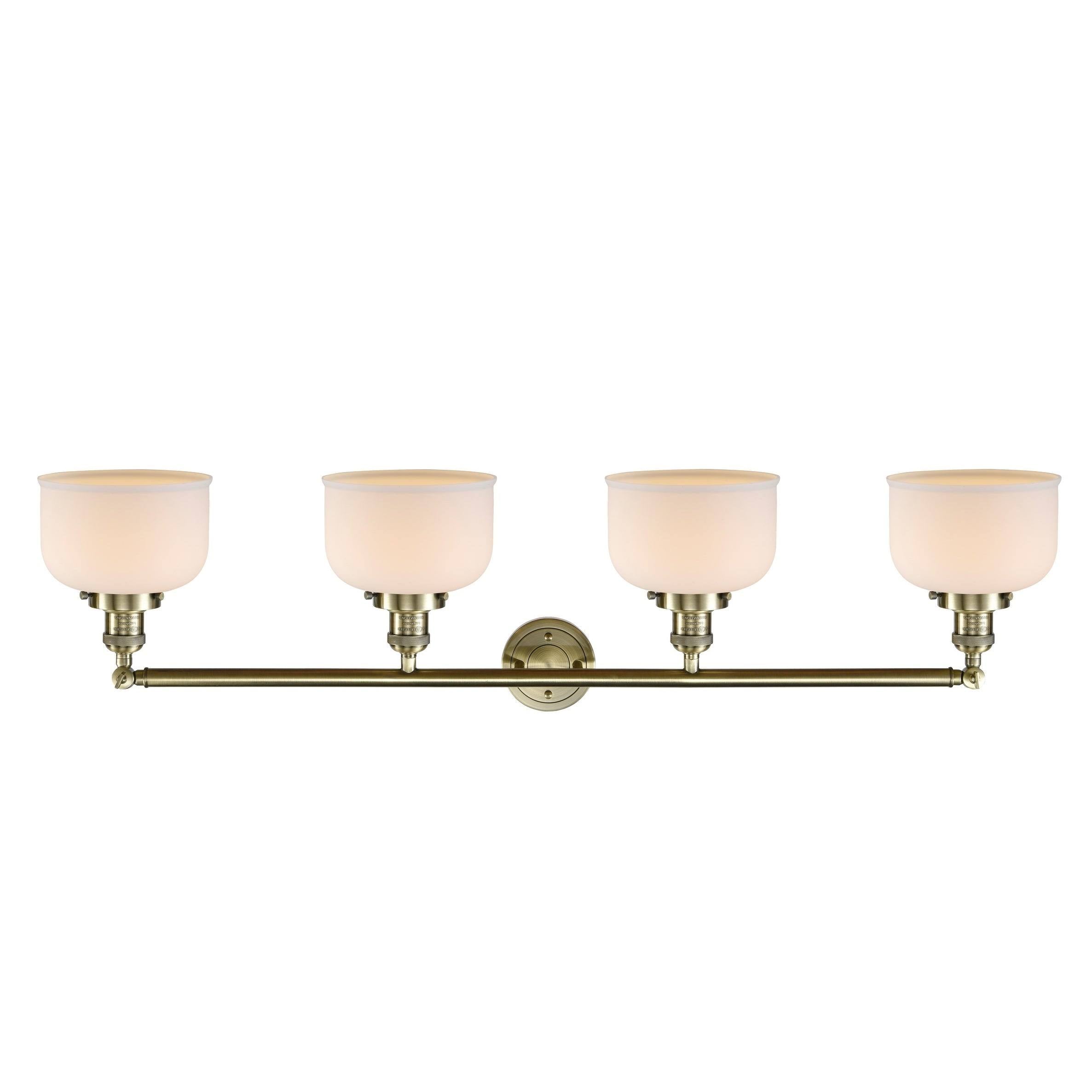 4 Light Large Bell 44 inch Adjustable Bathroom Fixture in Polished Nickel P43514