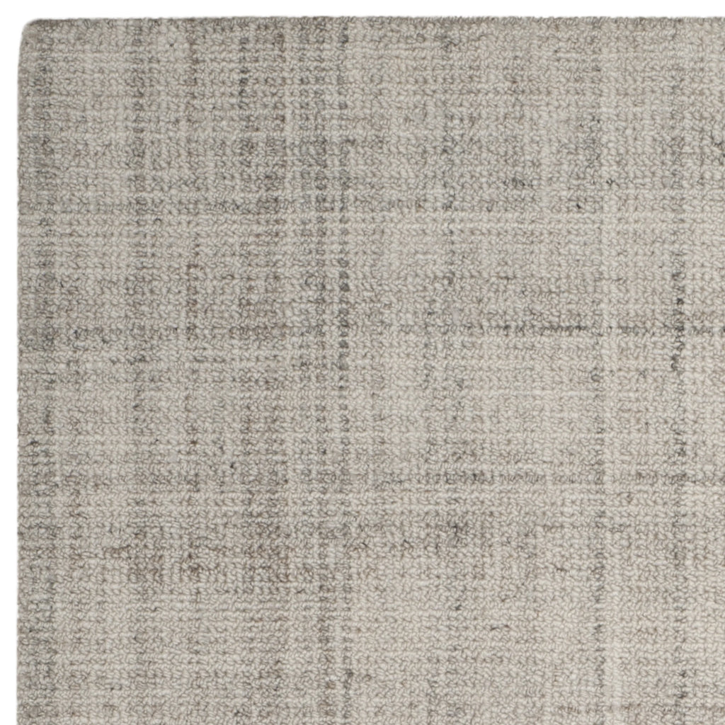 Light Grey Abstract Striped Area Rug, 4' x 6' J4196