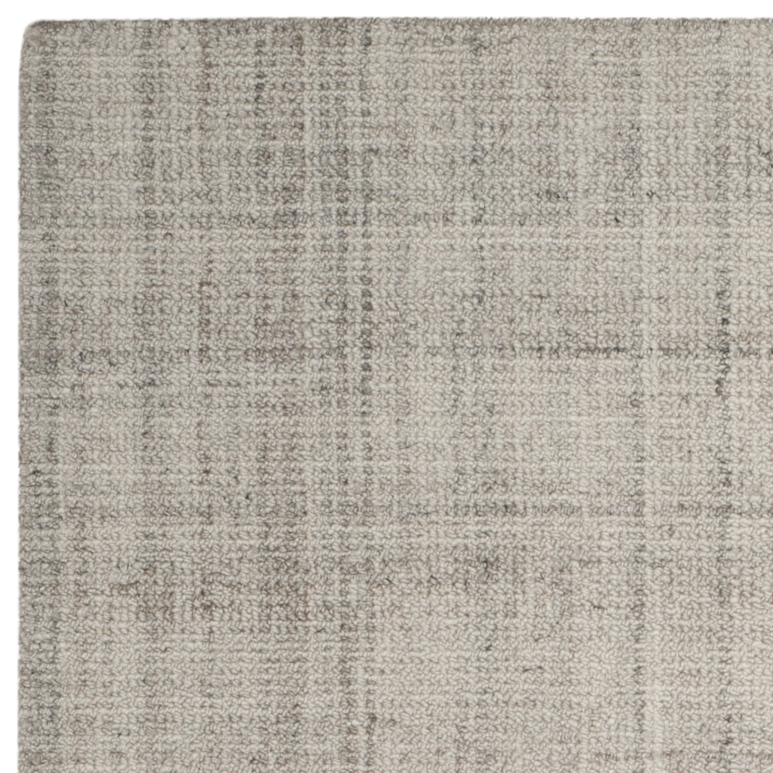 Light Grey Abstract Striped Area Rug, 4' x 6' J4196