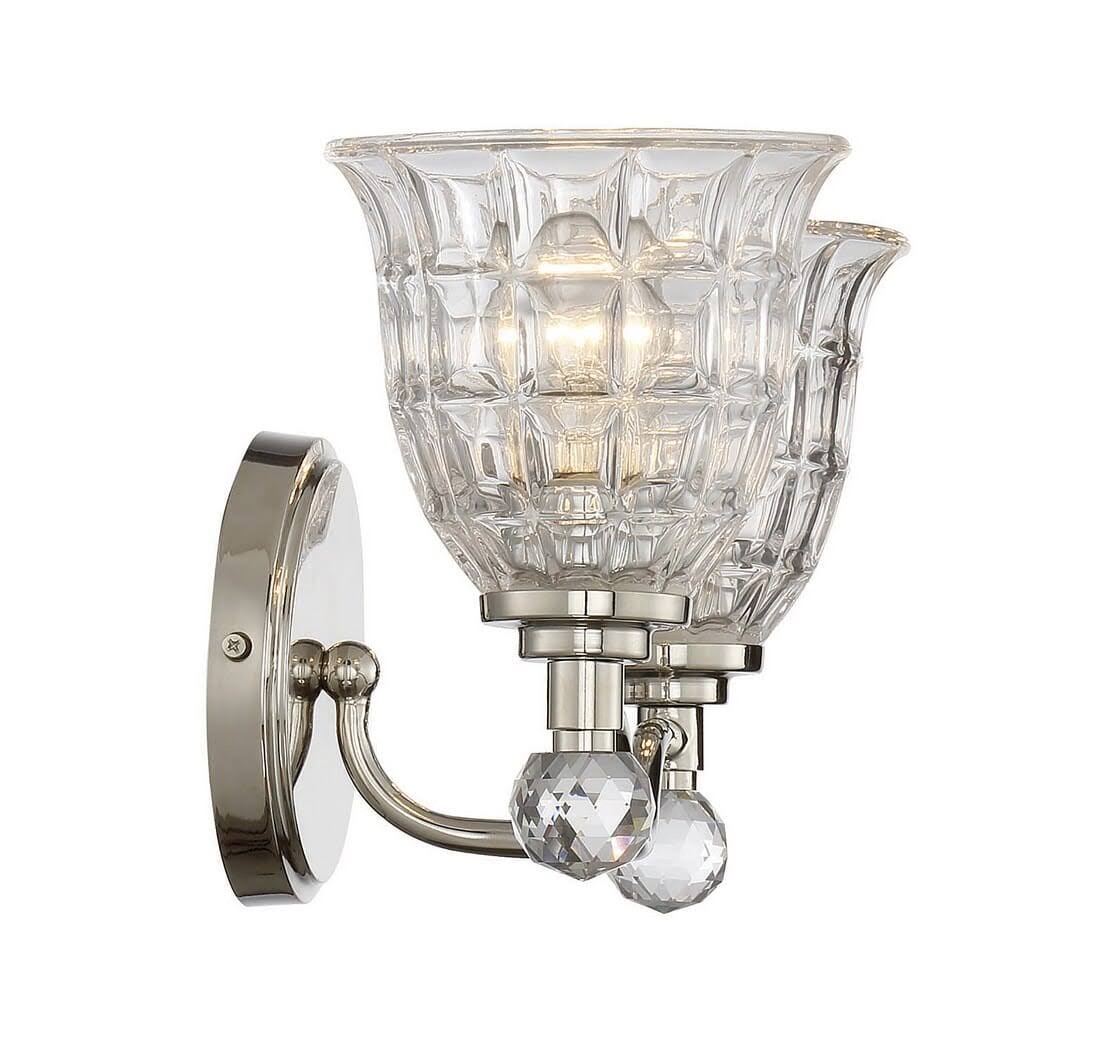 Polished Nickel 2 Light Bath Bar M95206