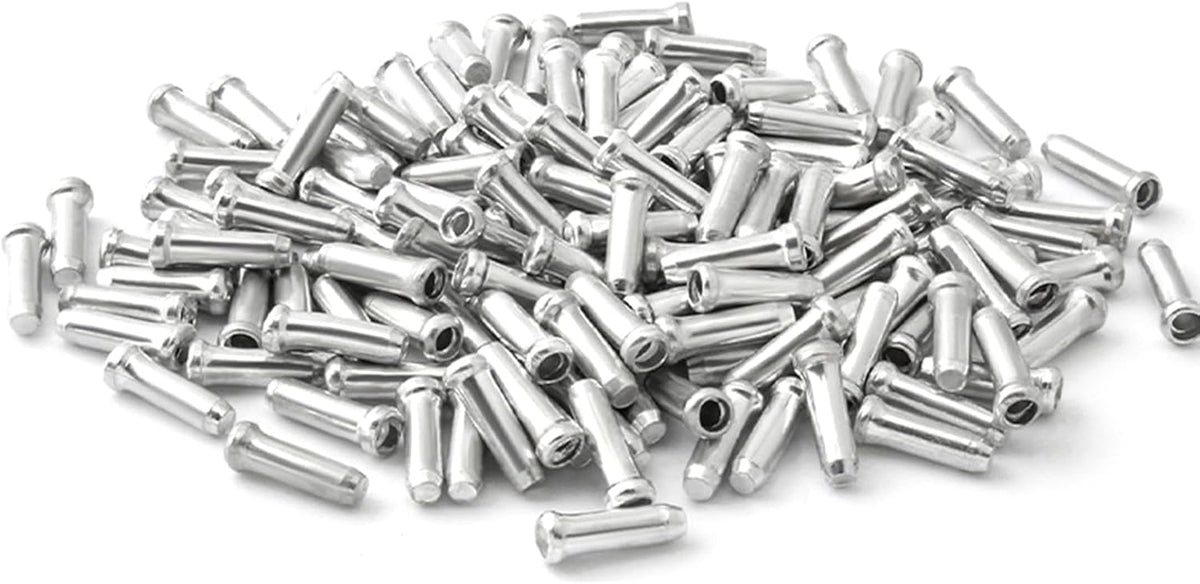 100 Pcs Aluminum Alloy Brake Cable End Caps Z556