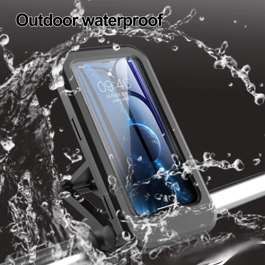 Waterproof Motorcycle Phone Mount Handlebar Phone Holder (Black) U944330