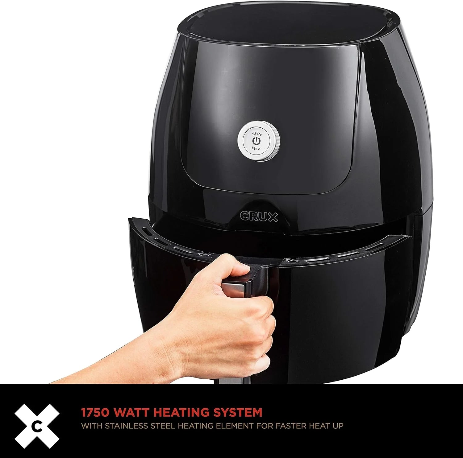 6 Quart Digital Air Fryer with Nonstick Removable Pan L8550