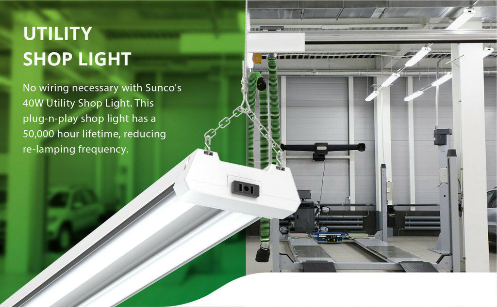 6 Pack Frosted LED Shop Light 40W 4000K Cool White R3323