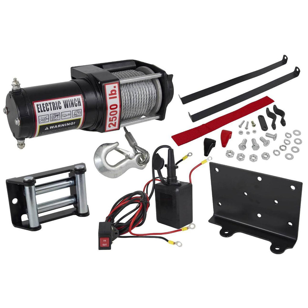 2500lb ATV Winch Assembly 1.07hp 153:1 Gear Ratio I5345
