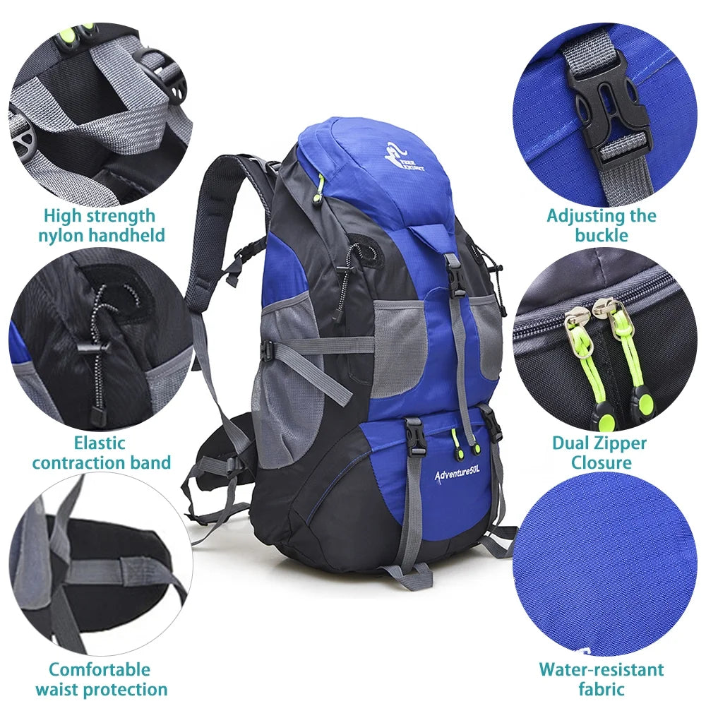 50L Water-resistant Hiking Backpack Daypack U603