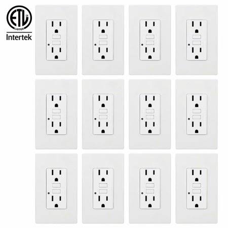 12 Pack White GFCI Receptacle Outlets R8930