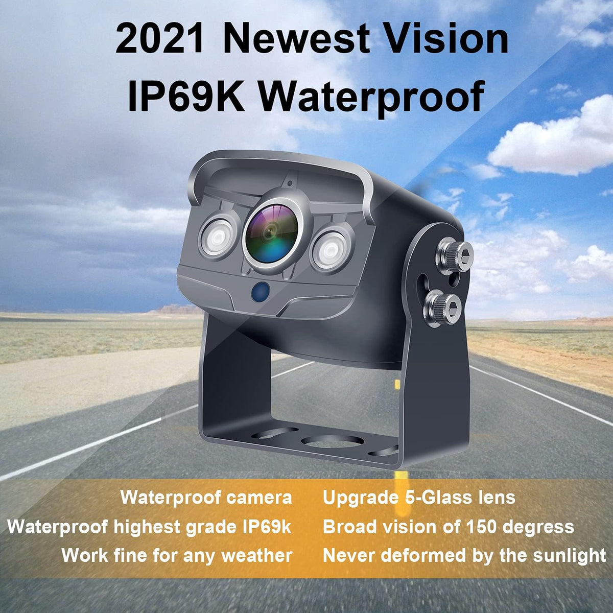7 Inch LCD Monitor HD Backup Camera Kit with IR Night Vision R254723