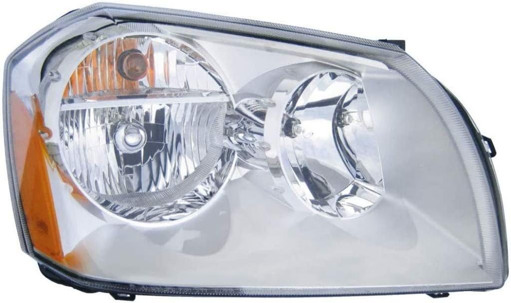 Chrome Pair Headlight for Dodge Magnum 2005 2006 2007 with Bulbs Z8923