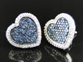14k White Gold Diamond Heart Earring E14393