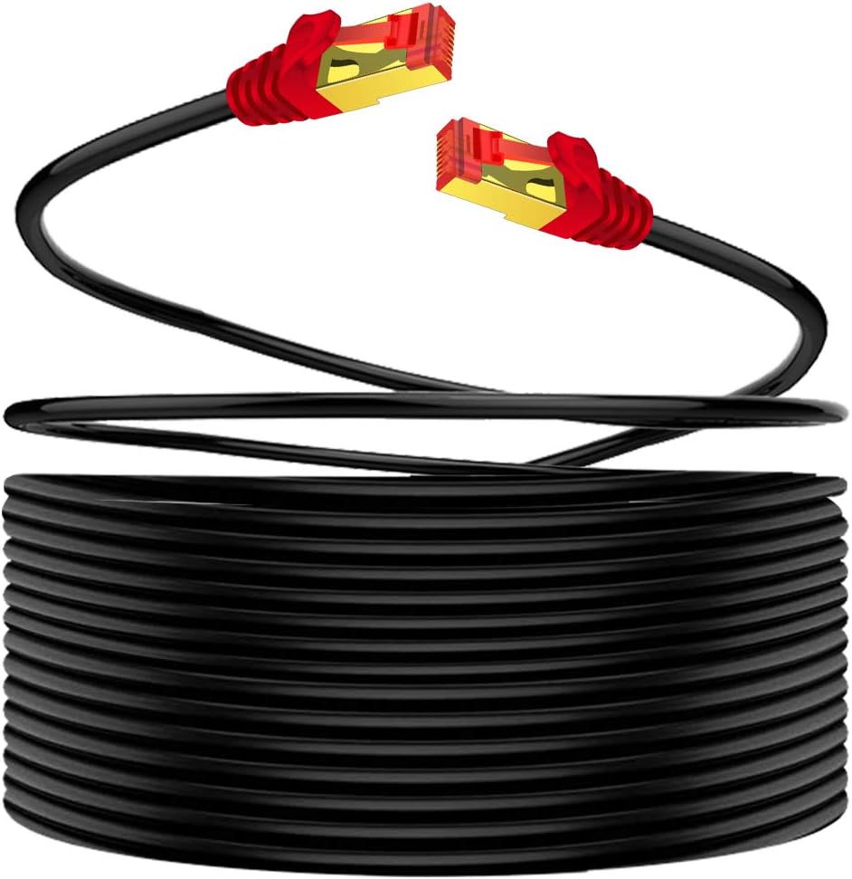 Outdoor Cat 7 Ethernet Cable 125 ft SSTP Waterproof Direct Burial C998349