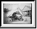 Historic Framed Print, Army in camp - officer's tent, 17-7/8" x 21-7/8" T33563