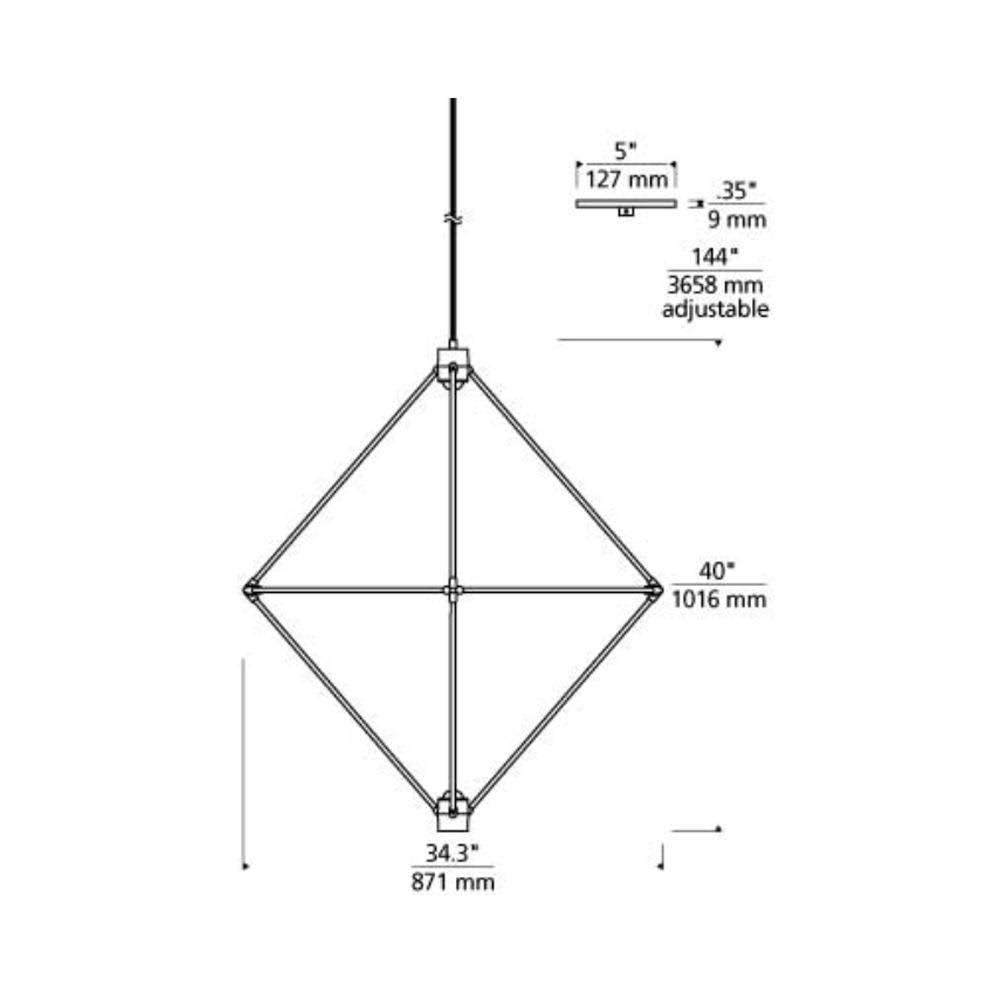 Black LED Chandelier V369