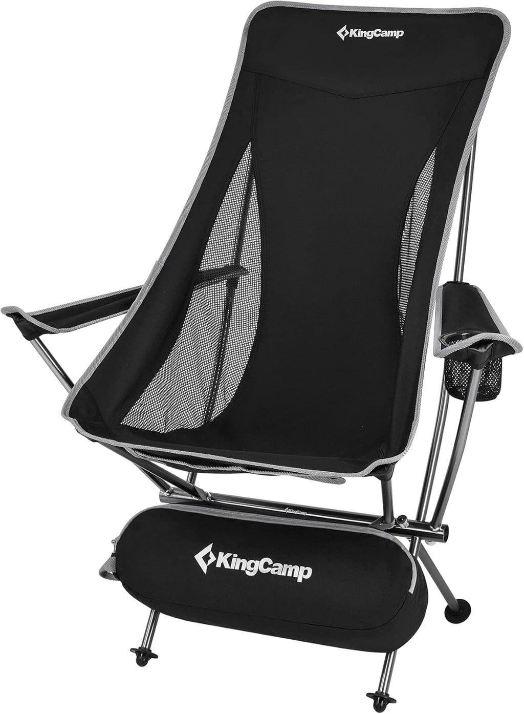 Lightweight Portable Folding Camping Chair with Armrest, High Back, Carry Bag U724774