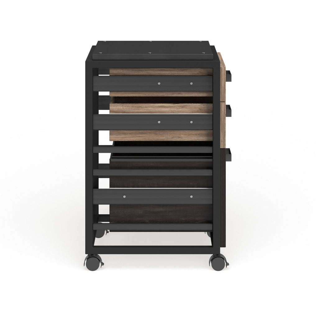 3 Drawer Mobile File Cabinet in Cottage White B486234