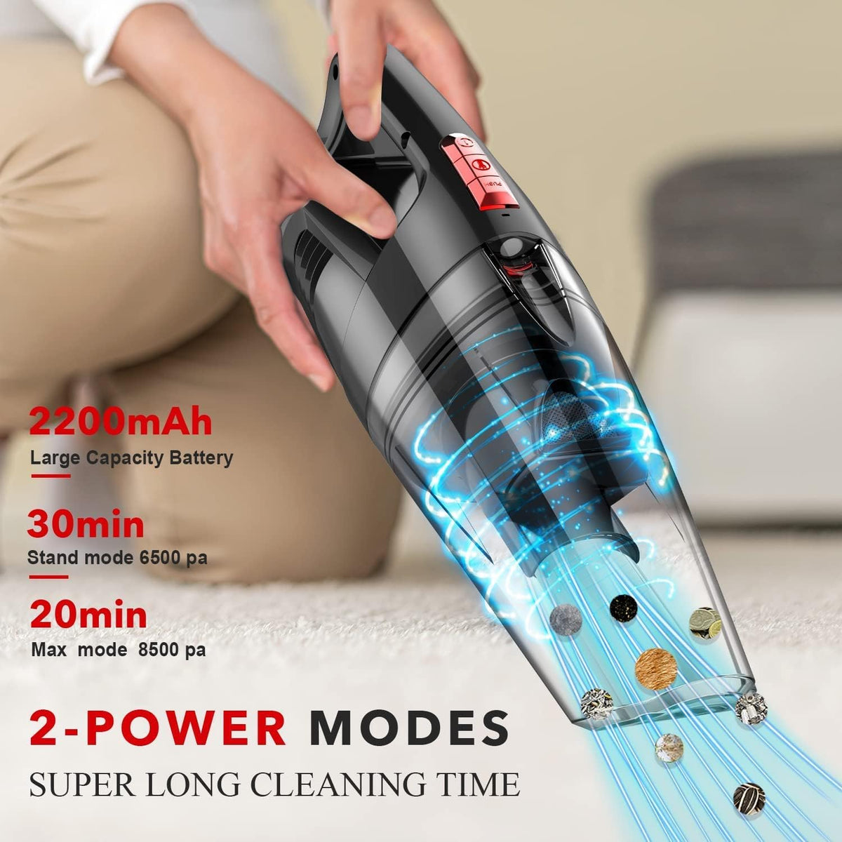 Handheld Cordless Vacuum with LED Light S2782