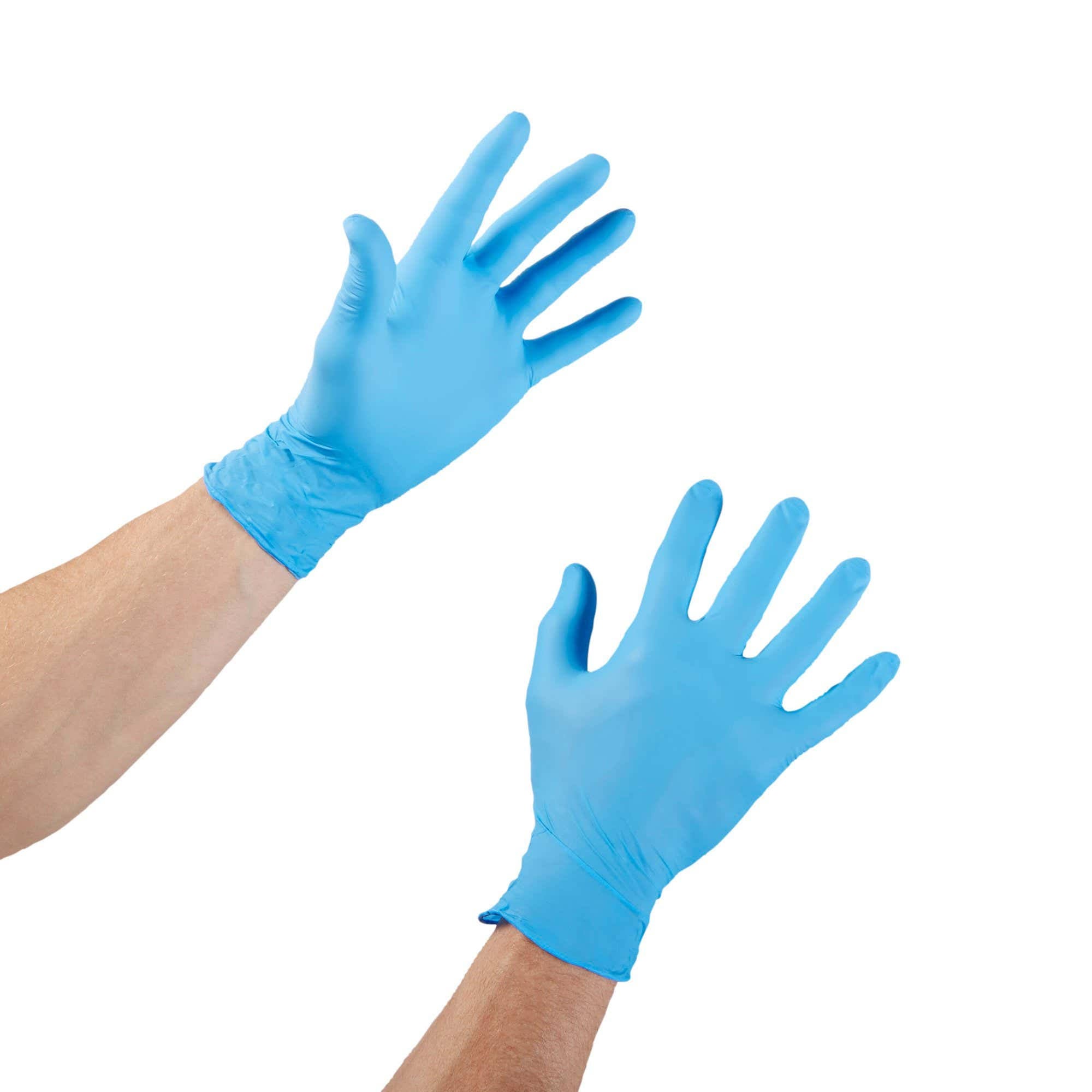 3.8 Exam Glove Medium Nitrile Blue, Case of 1000 S124489