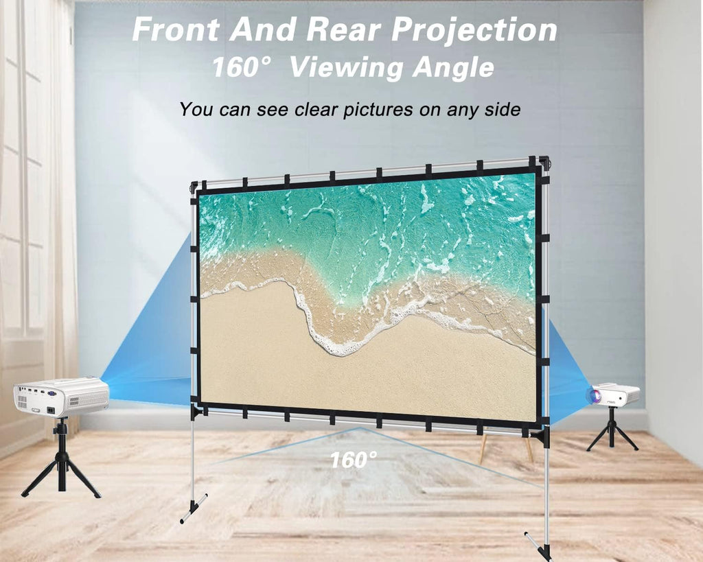 120 Inch Portable Projector Screen with Carry Bag A18045