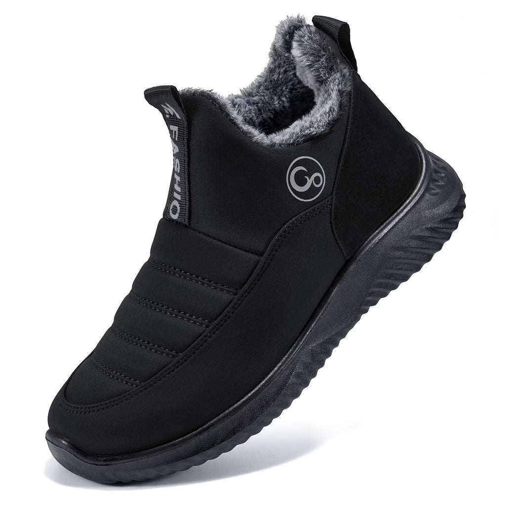 Faux Fur Waterproof Slip On Ankle Booties F833643