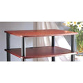 Additional 11in H Shelf for AV Stands with Casters, Cherry Shelf with Black Poles S92861